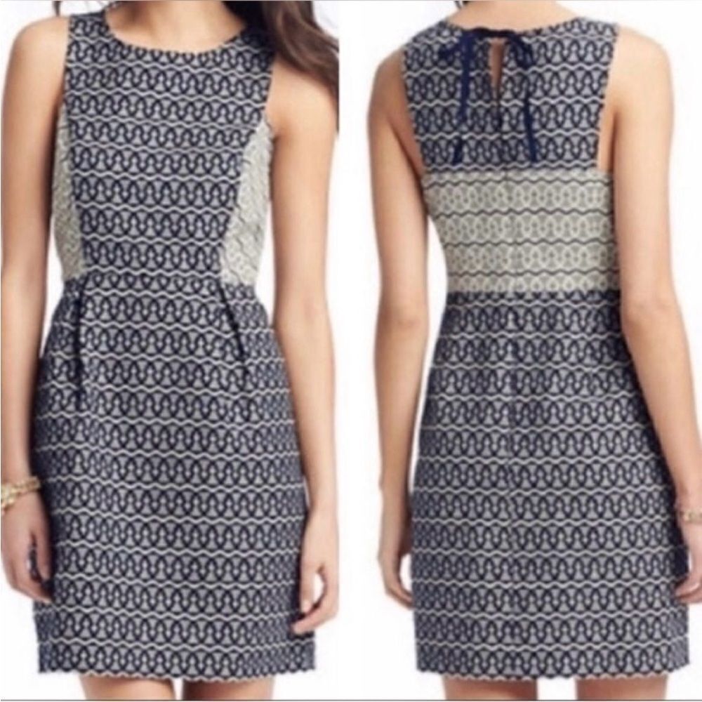 NWT Ann Taylor Loft Fit and Flare Patterened Dress - Size 6 Petite 6P